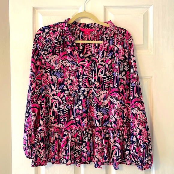 Lilly Pulitzer Tops - Lilly Pulitzer ruffle blouse